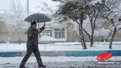اولین برف زمستانی در اهر