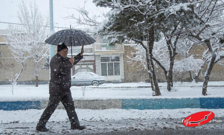 اولین برف زمستانی در اهر