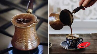 طرز تهیه قهوه ترک روی گاز با شیر جوش