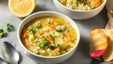 سوپ برنج و مرغ