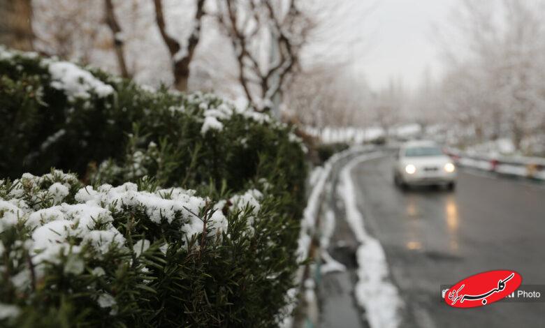 بارش برف زمستانی در تهران