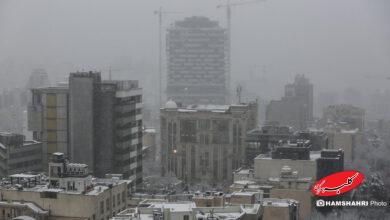 بارش برف زمستانی در تهران