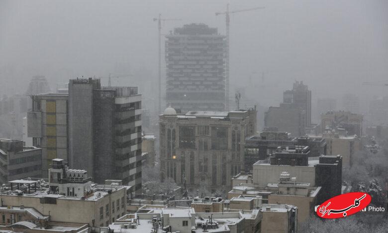 بارش برف زمستانی در تهران