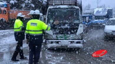 بارش برف - جاده - محدودیت تردد