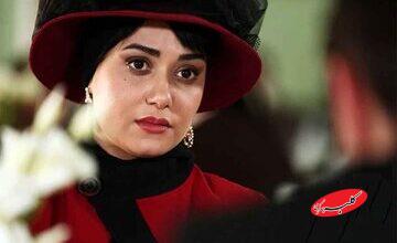 «پریناز ایزدیار» با موبایل در پشتصحنه سریال «شهرزاد»؛ سال 94