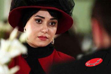 «پریناز ایزدیار» با موبایل در پشتصحنه سریال «شهرزاد»؛ سال 94