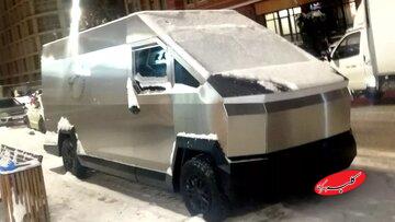 تسلا روسی شد! / شکار ون سایبرتراک در خیابان