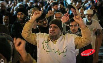 تصاویر خاص از راهپیمایی قم/ حضور برخی از مردم با کفن و شعارهای ضدآمریکا و اسراییل + عکس