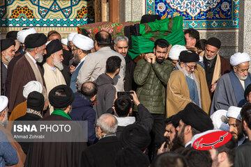 حضور سید علی و سید یاسر خمینی در یک مراسم تشییع/ آیت الله بوشهری هم بود + تصاویر