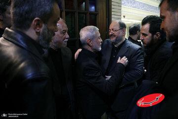 هنرپیشه معروف در مراسم ختم مادر وزیر روحانی + عکس