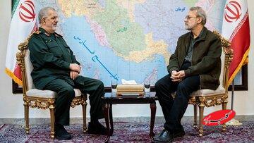 در جلسه فرمانده کل سپاه و دبیر شورای عالی امنیت ملی چه گذشت + جزئیات