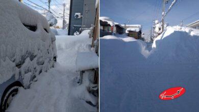 شکسته شدن رکورد برف در شمال ژاپن با دو کشته + ویدیو