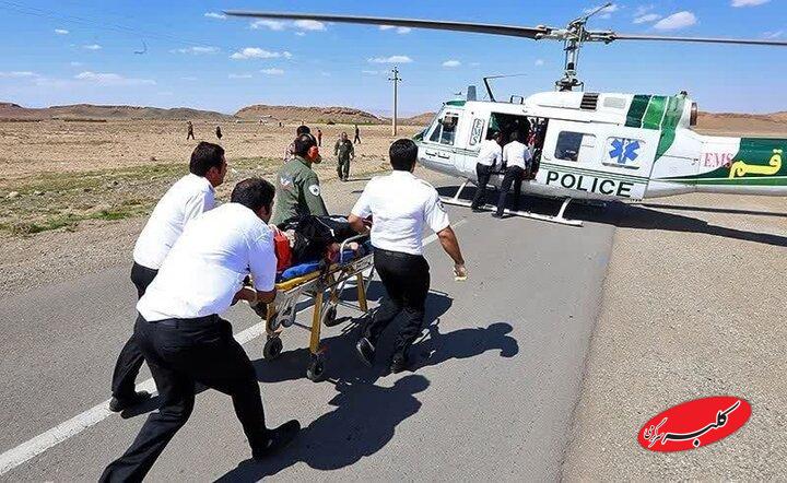 انتقال مصدوم سقوط از ارتفاع با هواپیمای اورژانس استان تهران