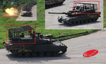 تانکهای «K2» به شبکههای ضد پهپاد مجهز شدند / عکس