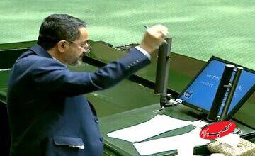 یک نماینده مجلس تصاویر سران اروپایی را به سطل آشغال ریخت/ زارعی: بیت مهم حضرت آیت الله العظمی نوری همدانی را فریاد میکنیم+ عکس