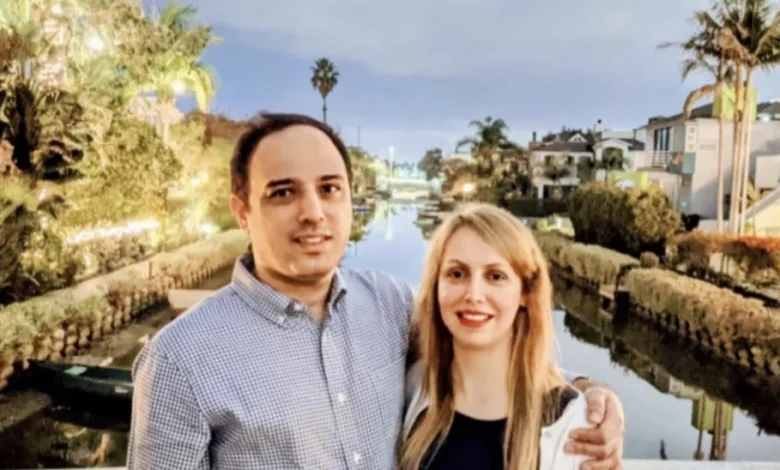 سمانه غندالی و همسرش