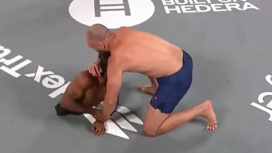 شکست مبارز بدون پا مقابل حریف در UFC