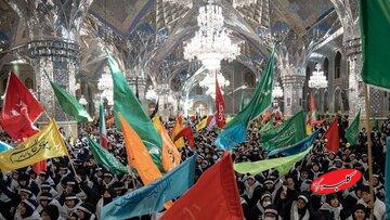 ببینید| اثر حماسی مهدی سلحشور در حرم امام رضا(ع)