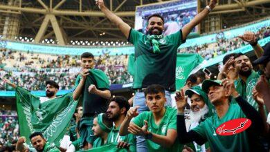شادی و پایکوبی هواداران عربستان پیش از دیدار مقابل اسپانیا + فیلم