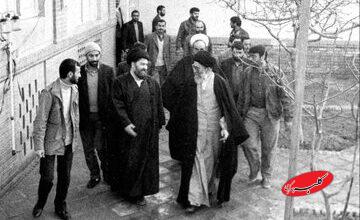 حضور رهبرشهید انقلاب در منزل امام (ره) در شهر قم