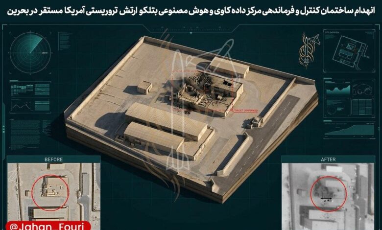 تصاویر انهدام مرکز فرماندهی هوش مصنوعی آمریکا