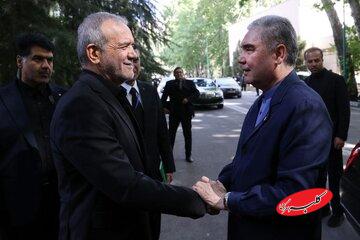 دیدار رهبر ملی ترکمنستان با پزشکیان/ استقبال وزرای دولت از هیات مهمان تهران/ خانم وزیر هم بود + تصویر