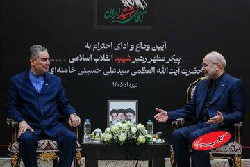 دیدار رهبر ملی ترکمنستان با قالیباف +تصویر