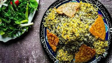 سبزی پلو سمنانی