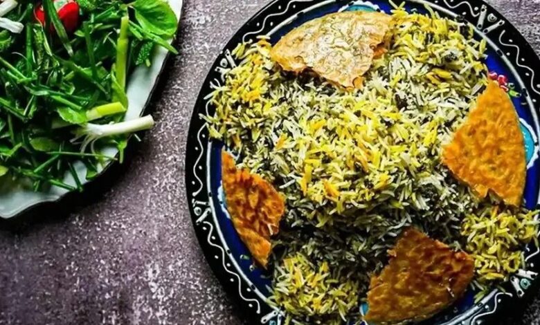 سبزی پلو سمنانی