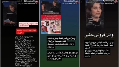 استوری ژیلا صادقی خطاب به لاله مرزبان